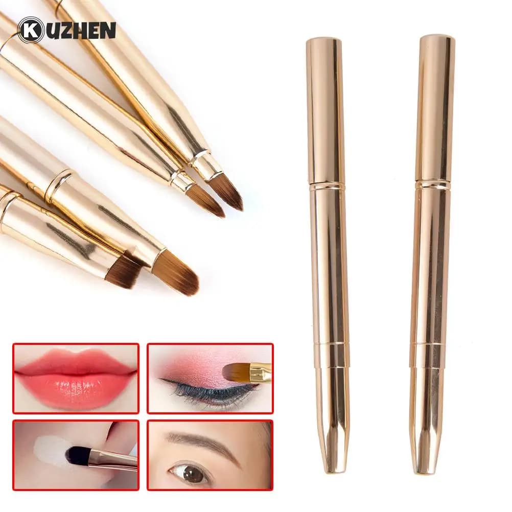 Double-Ended Makeup Brush Lip Brush Eyeliner Eyeliner Umbrella Products Base Gold Brush Make Up Cosmetic Tool