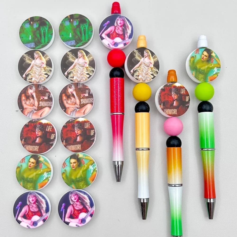 10PC fai da te cantante femminile Taylor perline in silicone catena per capezzoli penna per perline accessori per gioielli perline focali giocattolo in silicone per uso alimentare