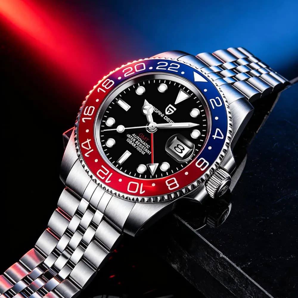 PAGANI DESIGN 2026 New GMT Mechanical Watch 40mm Men Watches Top Brand Waterproof Clock Stainless Steel Automatic Wristwatch Man