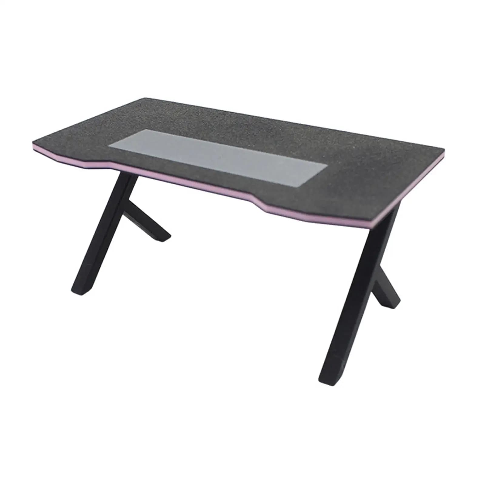 Accessori per casa delle bambole in scala 1:12, scrivania da gaming, tavolo in miniatura, decorazione per gli amanti delle case delle bambole