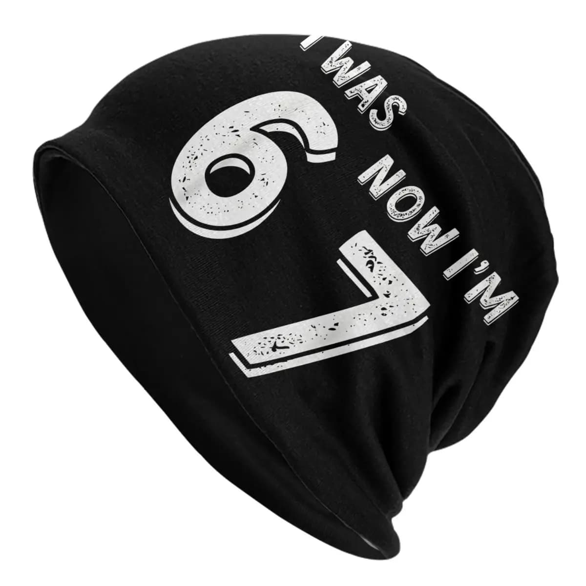 7 Year Old Birthday 6 Now I'm 7 67 Funny Caps Goth Unisex Outdoor Skullies Beanies Hats Summer Warm Dual-use Bonnet Hat