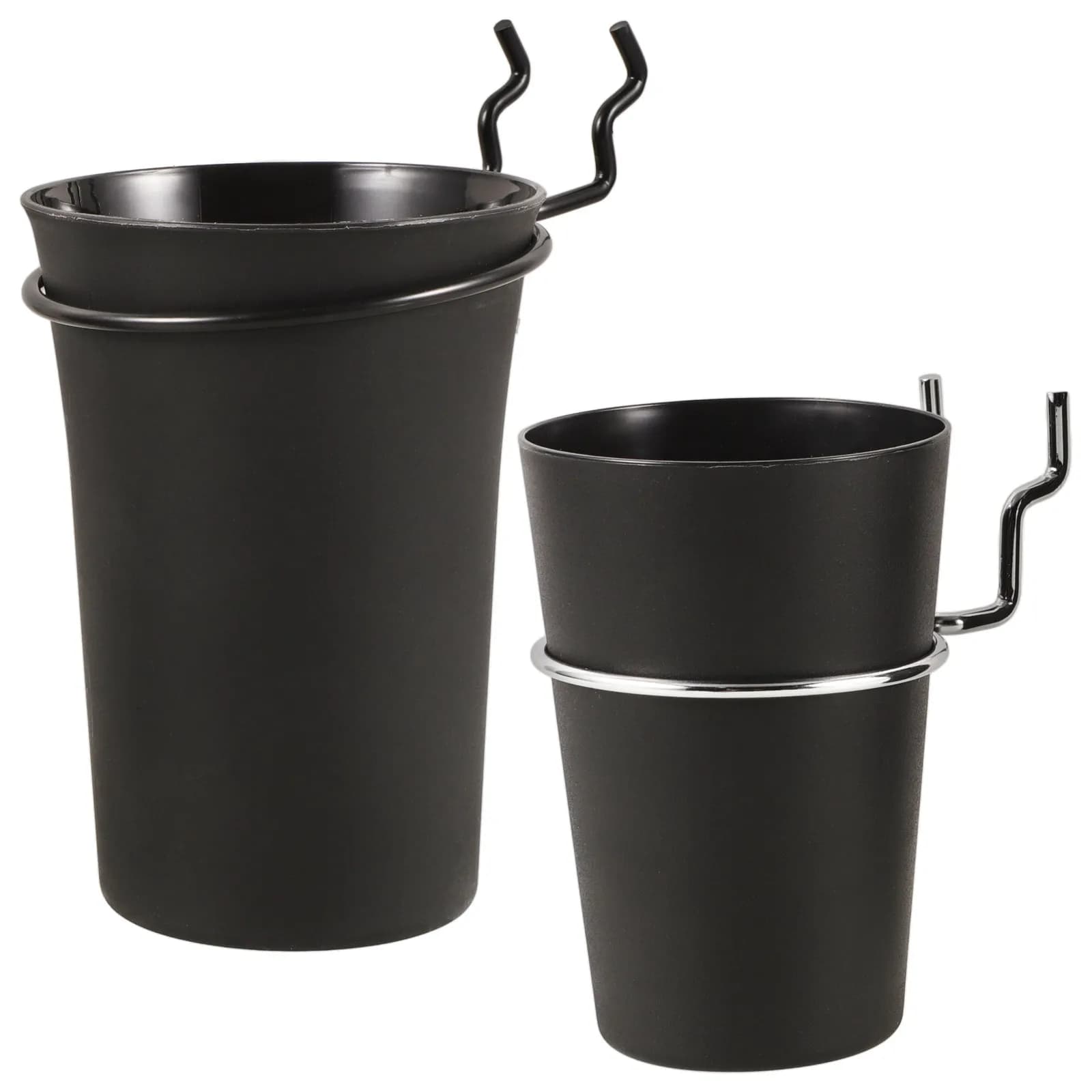 2 Pezzi Portabicchieri per Pannello Forato Neri, Ganci per Pannello Forato, Organizzatore Utensili, Contenitori per Ferramenta, Accessori per Officina, Contenitori da Parete
