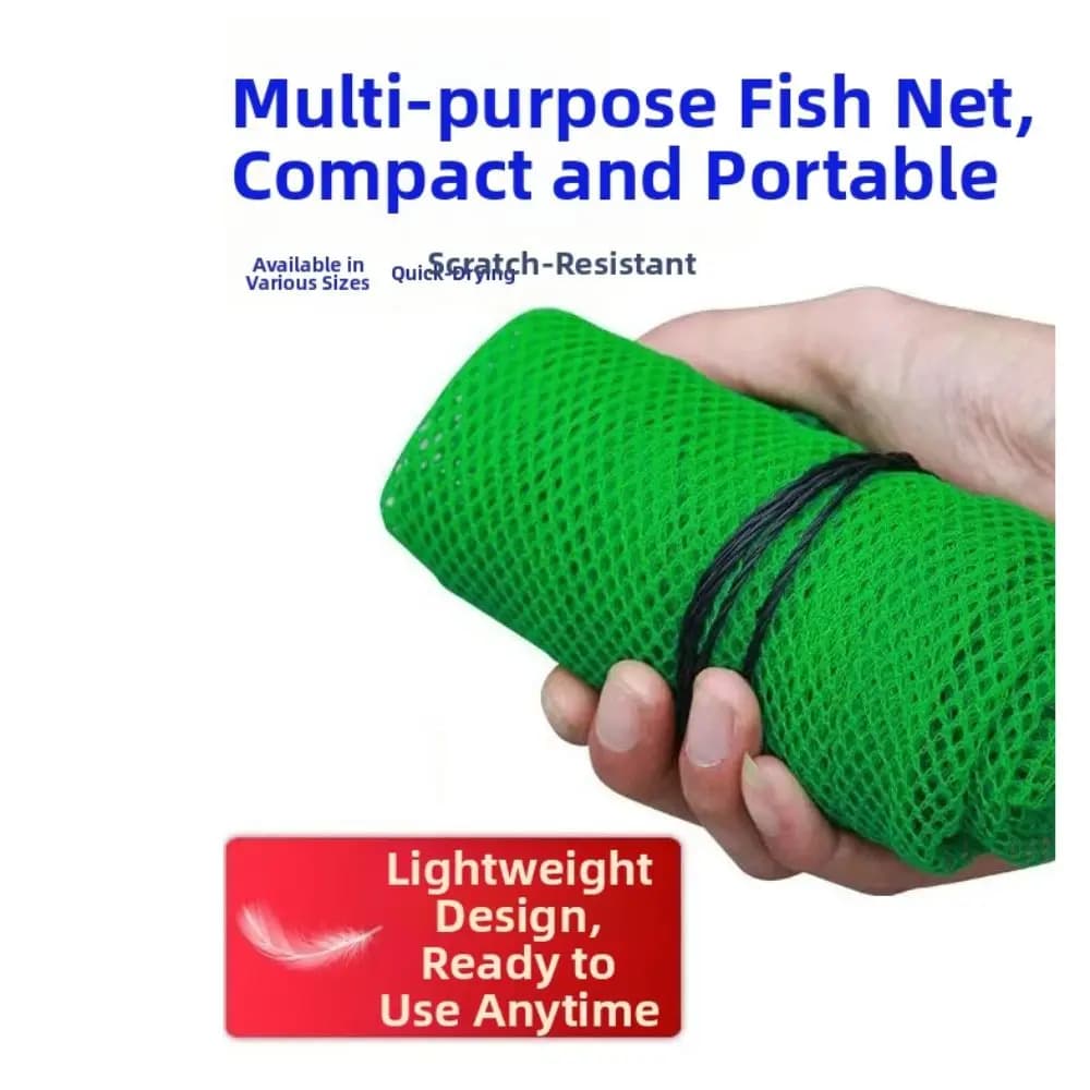 Durable Plastic Nylon Material Mesh Bag Thickening Design Small Grid Net Bag Folding Feature Fishing Gear Bag For Fishing