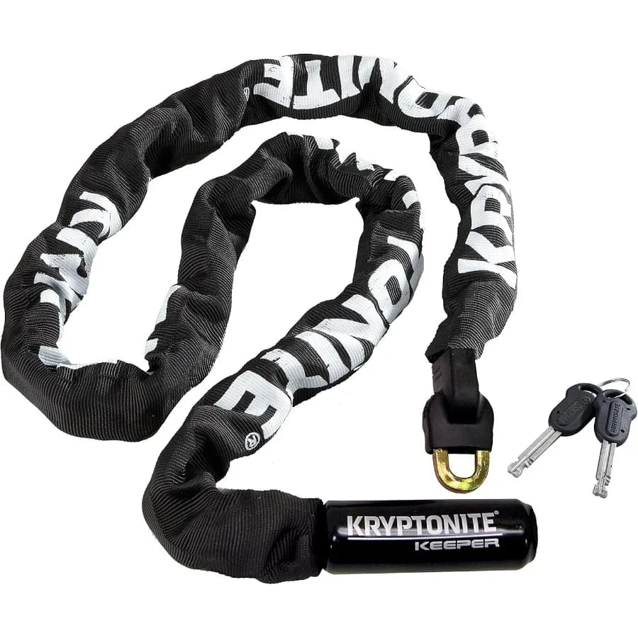 712 Lucchetto a catena per bici Catena di sicurezza antifurto lunga 4 piedi per carichi pesanti per biciclette Moto Scooter Porte Porte Cancelli Recinzioni Nero