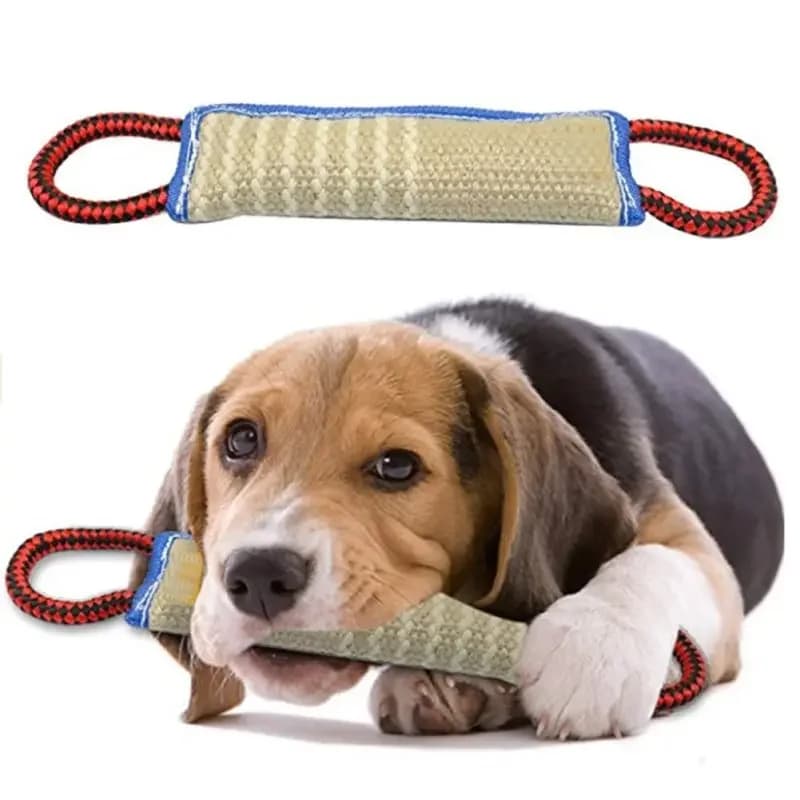 Massaggiagengive per cani Giocattolo da masticare per cani Morso di cane Cuscino Morso di iuta Masticare Fetch Addestramento del cucciolo Gioco interattivo Dente di cane Da masticare Forniture