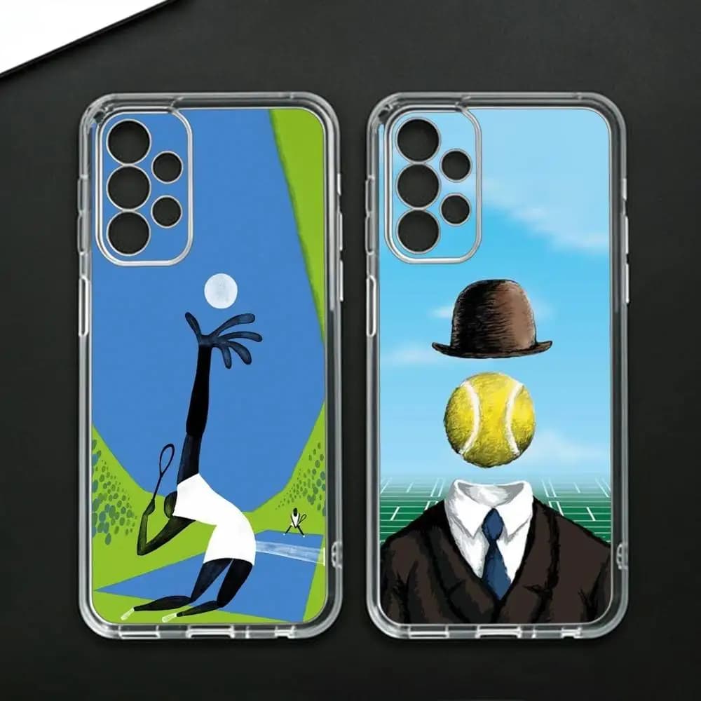 T-Tennis Ball Sport Phone Case For Samsung Galaxy A71,A70,A52,A51,A40,A30 Transparent Cover