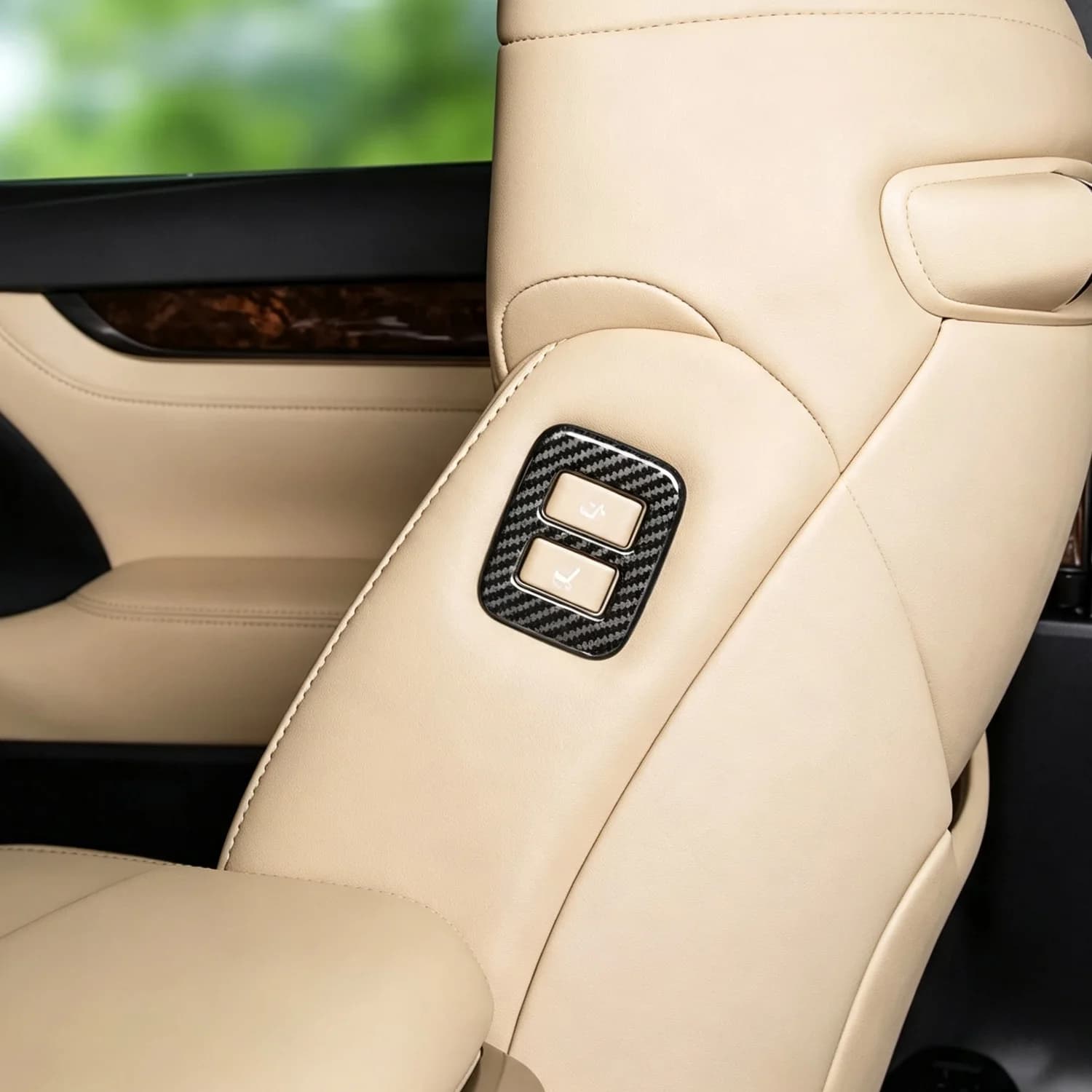 For Toyota Alphard Vellfire AH30 2015-2022 Seat Adjust Button Trim Cover ABS Carbon Style Car-Styling Interior Parts Accessories