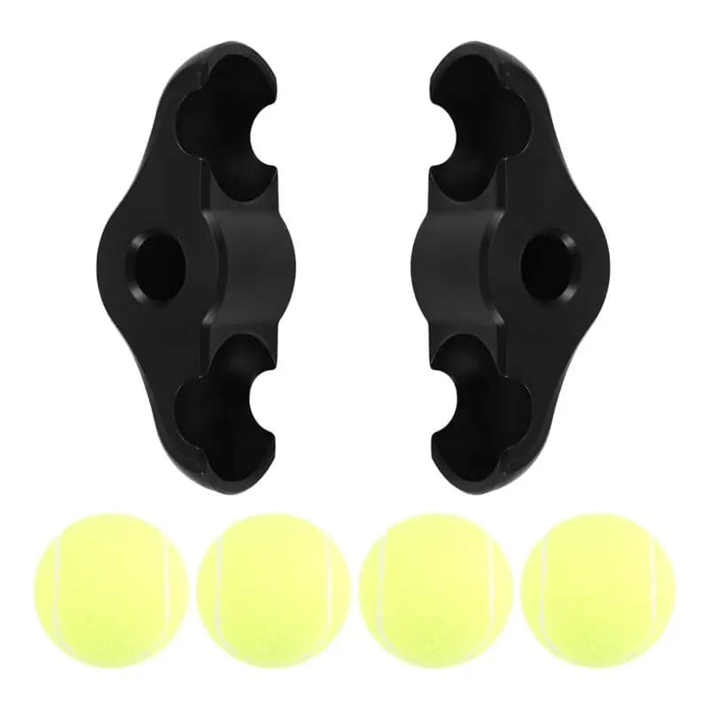 AEE2-2PCS Cuscinetto per piedi imbottito per bici da interno Riduzione del rumore e poggiapiedi per tennis da pavimento antiattrito per Wahoo (con palla)