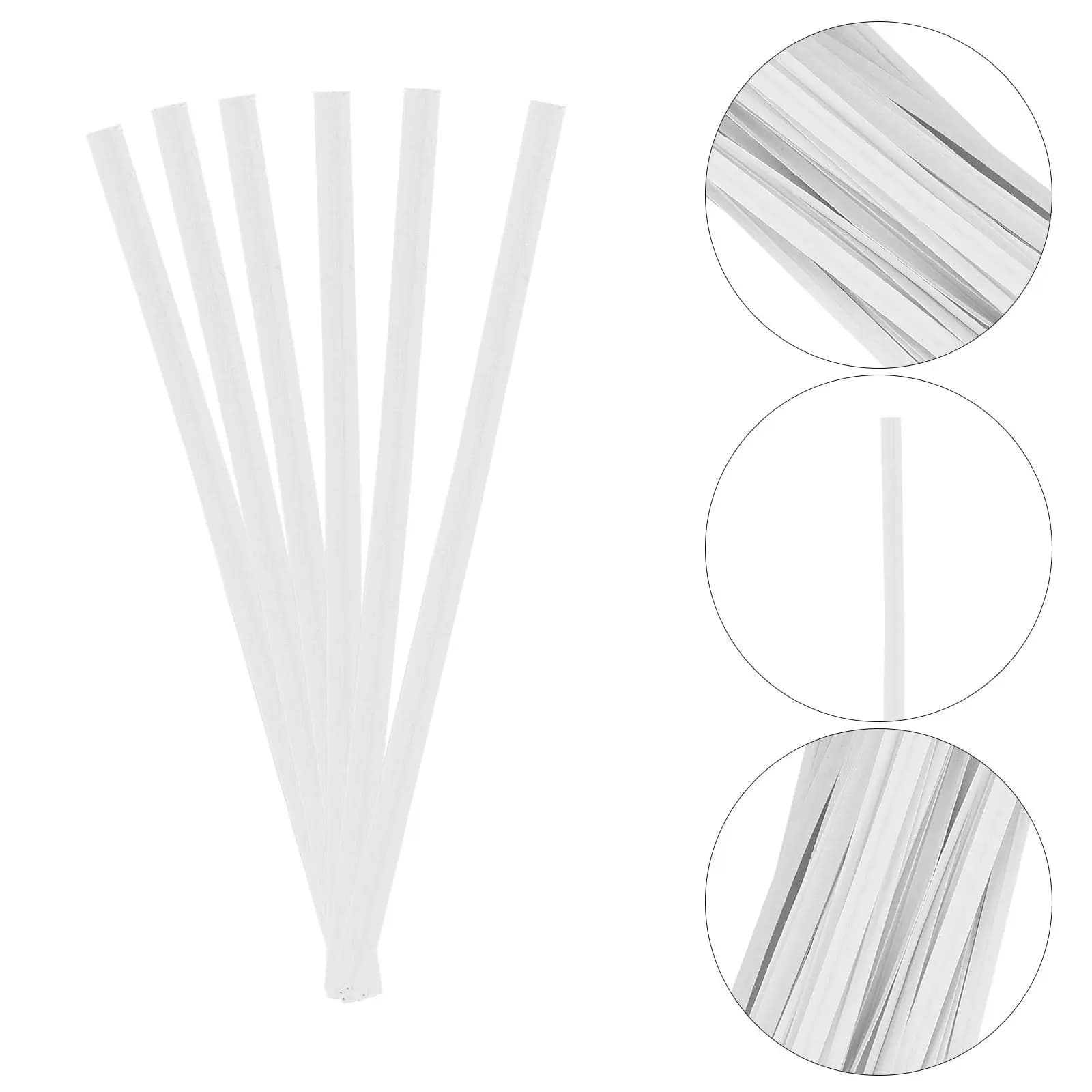 White Paper Twist Ties 1000 Pack Reusable Bag Sealing Wire for Bread Candy Sandwich Food Storage