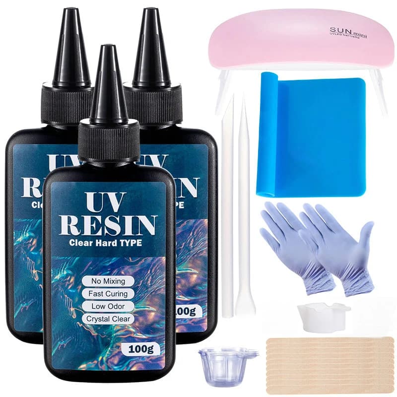100g/250g Transparent UV Resin Type Durum One Minute Ultraviolet Solar Polymerization Quick Colla Resin Epoxy for Casting Jewelry Mestiere FAI DA TE