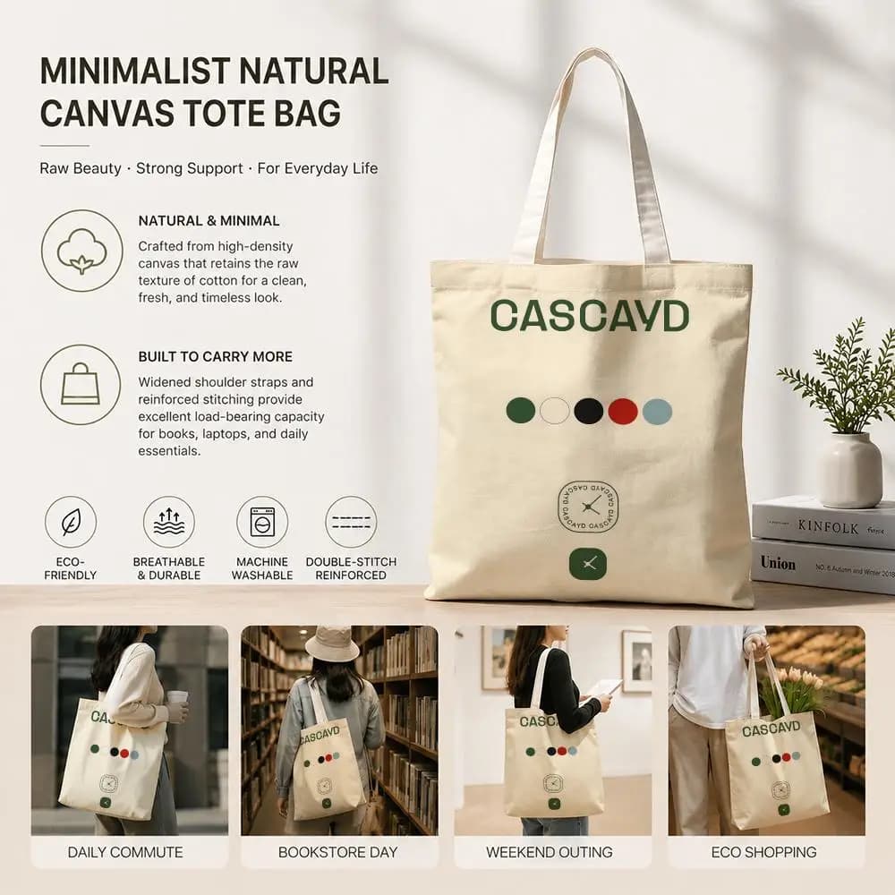 Borse portaoggetti Fashion C-Carven in tela di cotone ecologica, leggere e pieghevoli per viaggi, lavoro, shopping, spiaggia, palestra