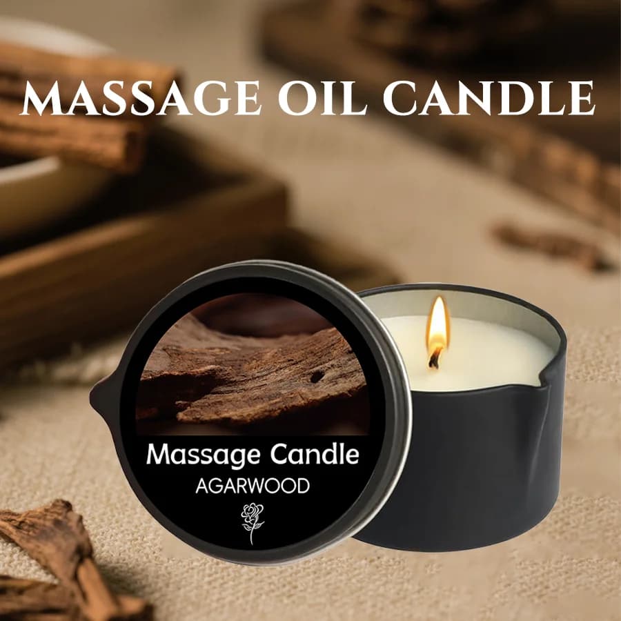 Massage Candle - for RelaxingOil Therapy，Spa Essentials.Elegant Massage Experience MassageCandle, for Stress Relief