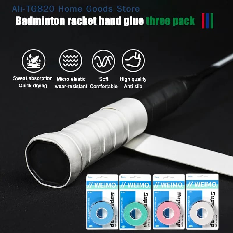 [TG820] Nastro Antiscivolo e Assorbente per Impugnatura Racchette da Tennis, Canne da Pesca e Racchette da Badminton in Pelle