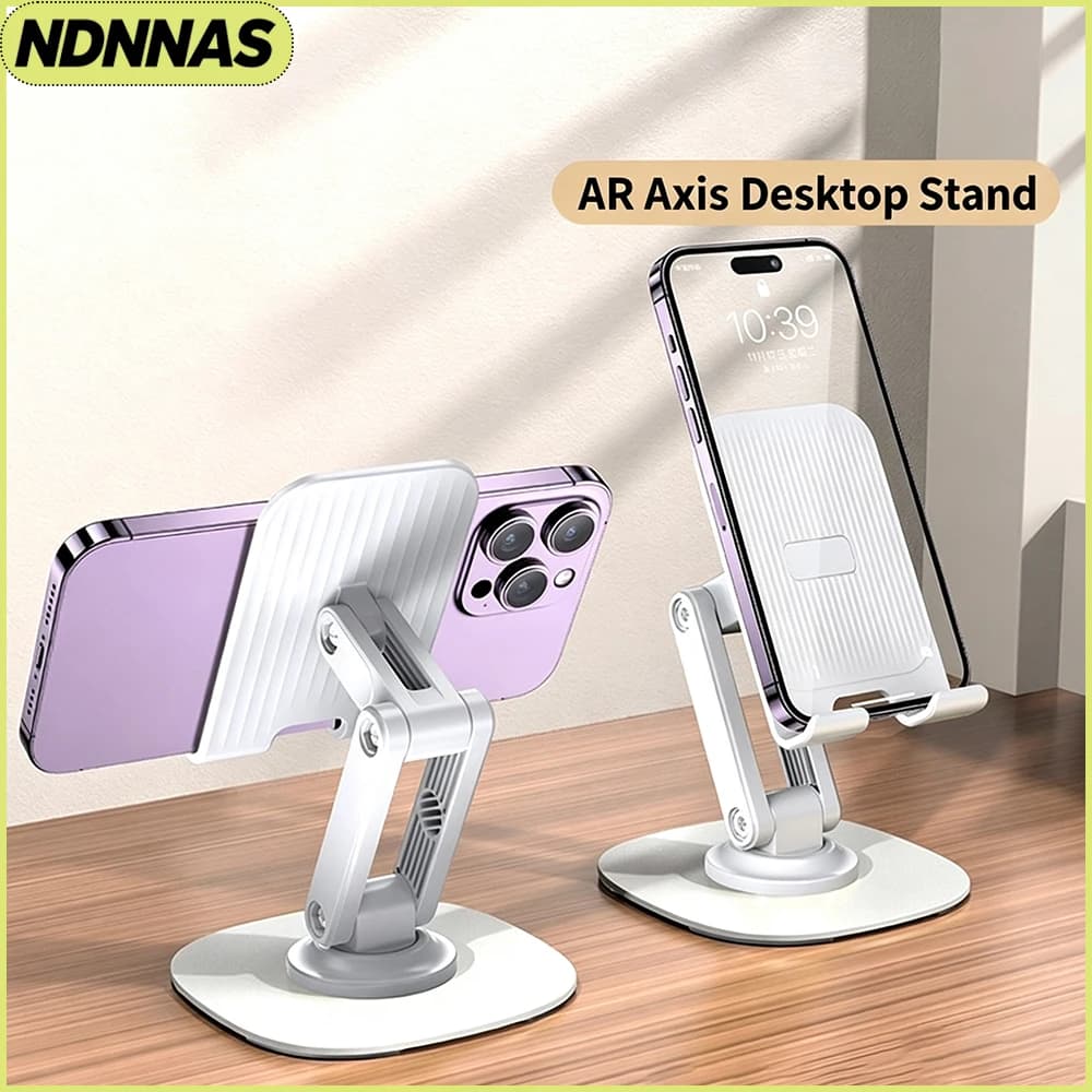 Heavy Duty Phone Tablet Desk Stand Foldable Adjustable Height Angle 360 Rotate Anti Slip Stable Holder Support For Smartphone iP