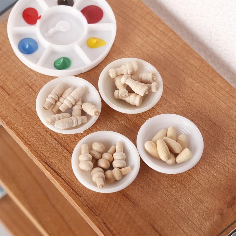 10 pz 1:12 casa delle bambole in miniatura mobili in legno maniglie per porte mini parti di mobili maniglie per cassetti porta finestra tirare modello decorazione giocattolo