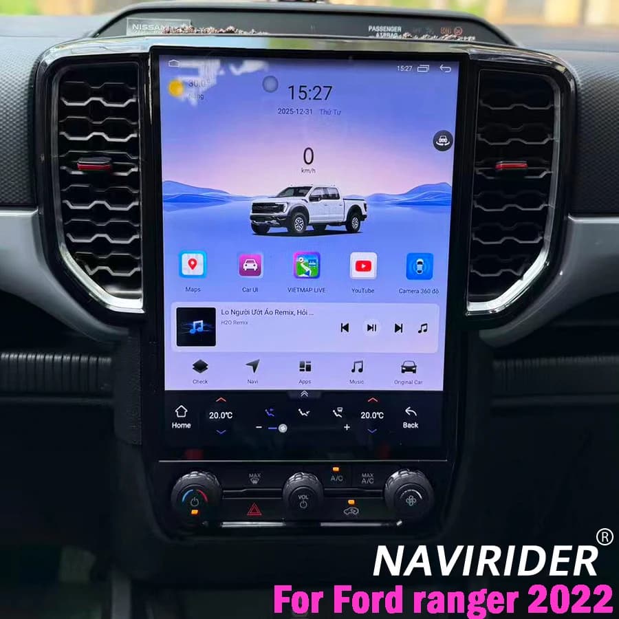 Doppio Sistema Da 12.1 pollici Android Per Ford Ranger 2022 Auto Stereo Radio Lettore Multimediale di Navigazione Carplay Auto 4G HU Android Auto
