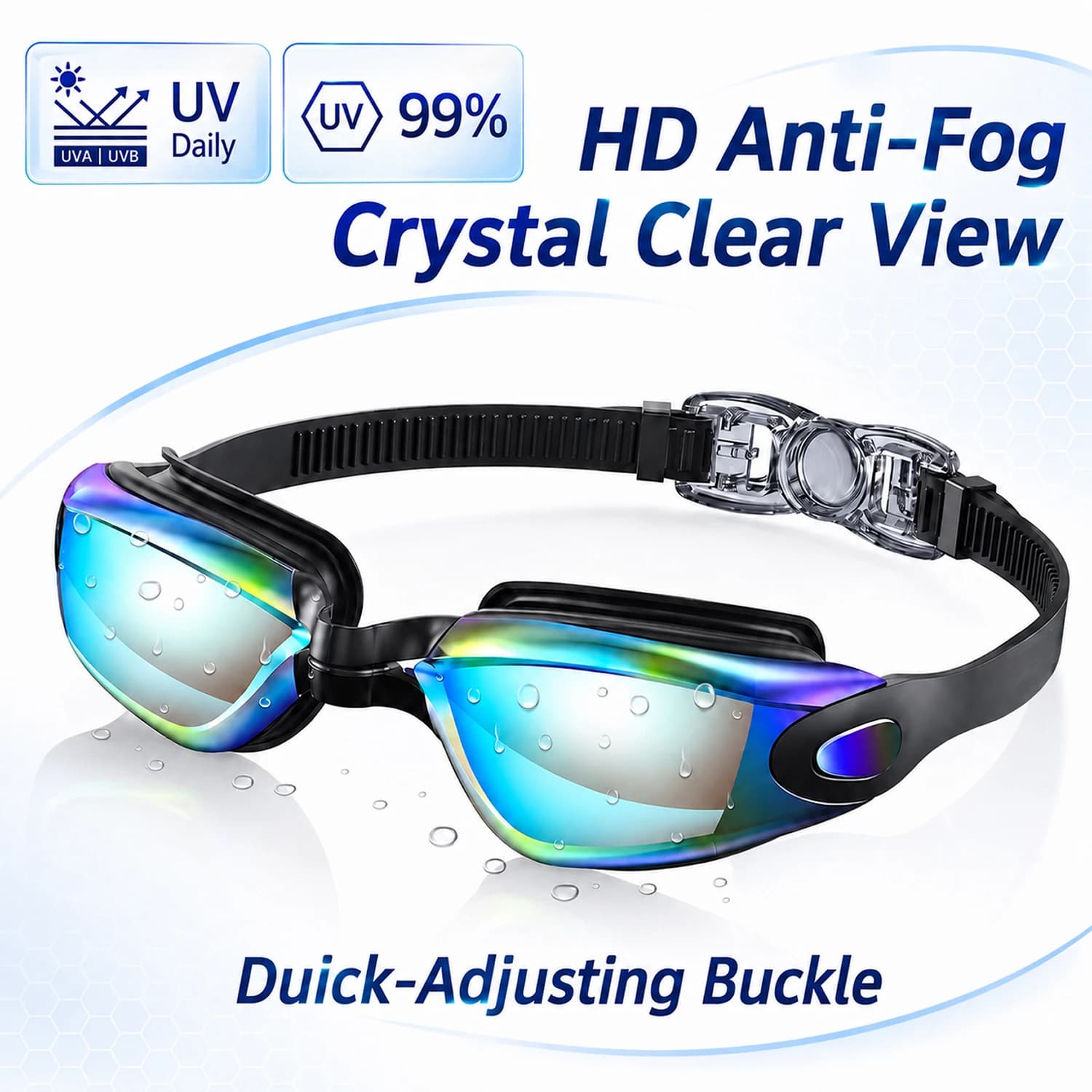 Anti-fog Electroplating Swimming Goggles Fashion Universal Silicone Waterproof High Definition Swimming New Style UV Protection