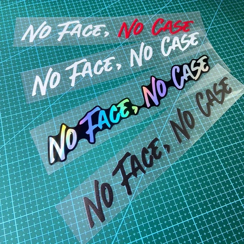 NO FACE NO CASE Motorcycle Helmet Lenses Stickers Waterproof Vinyl Decals for Motorbike Fuel Tank Car Triangle Window Scooter