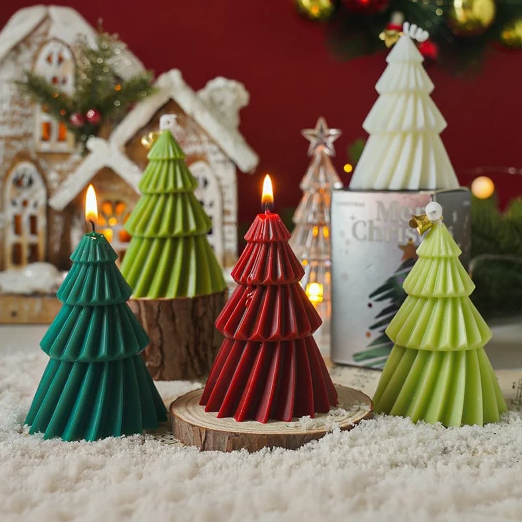 Candele profumate per albero di Natale realizzate a mano | Ornamento festivo creativo e regalo perfetto per gli amanti di Natale | Decorazione profumata premium