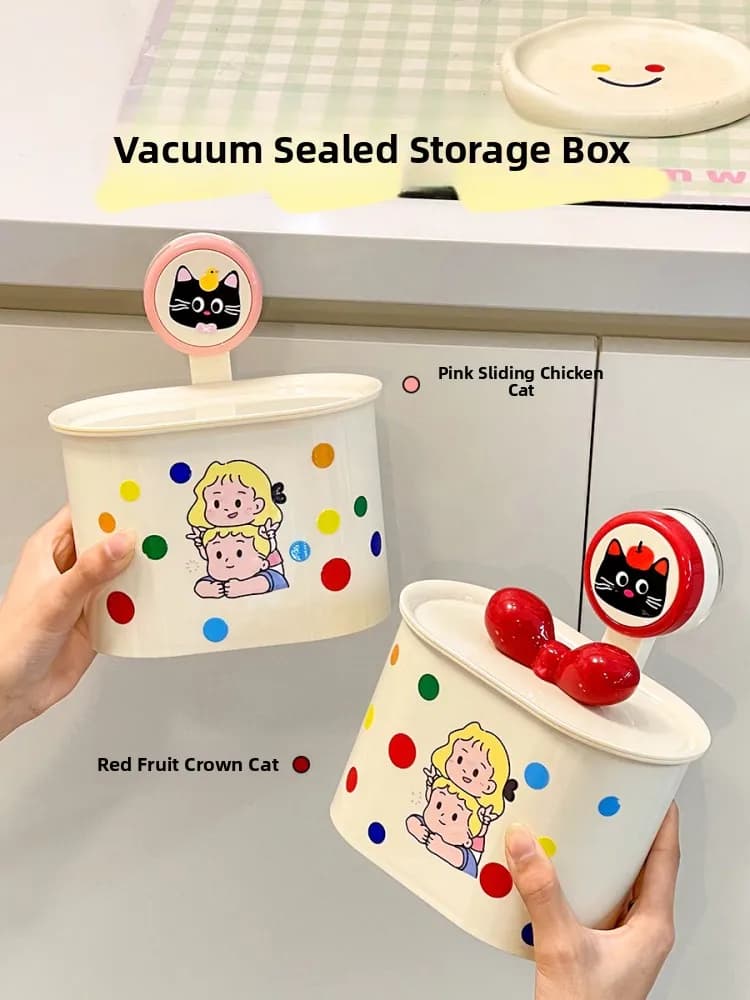 Plastic box with suction cup for domestic use, to hang on the cabinet door, without drilling, disposable organizer for D-Fren film bags
