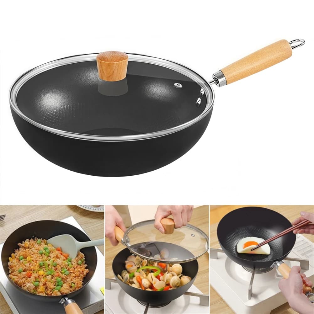 Cooker 20CM Non-stick Frying Pan Compatible With All Stoves Corrosion-resistant Easy Maintenance Iron Material