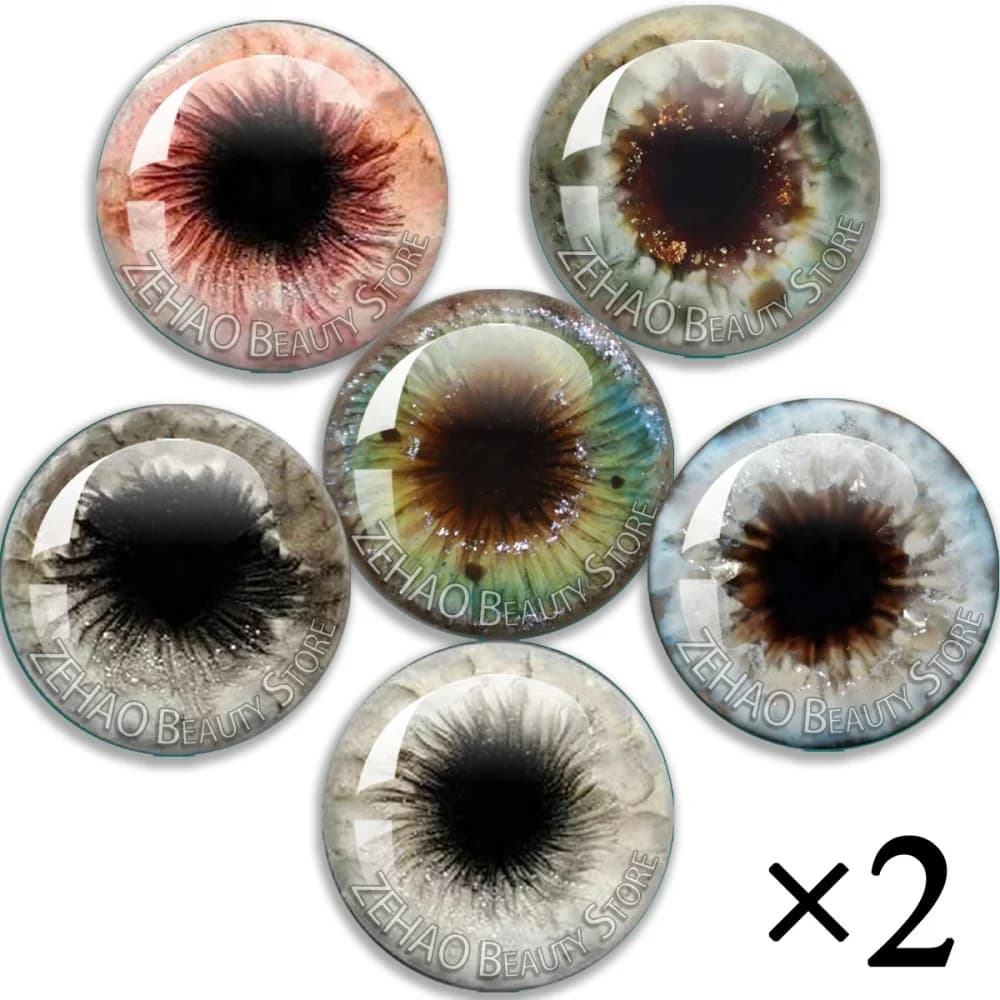 Set di 12 Occhi in Vetro per Bambole Blyth, 10MM-40MM, per Artigianato Fai-da-Te, Occhi a Goccia con Colla per Bambole Blyth, Giocattoli per Ragazze