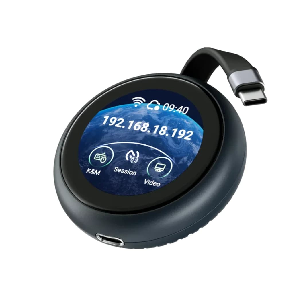 GL.iNet Comet Q (GL-RMQ1) KVM Remote Control Device All-in-One USB Type-C 2K 60FPS Wi-Fi 6 1.8" Touchscreen 512MB NAND Supports Phone Laptop Cross-Device&OS Compatibility,Offline & Sleep Mode Access