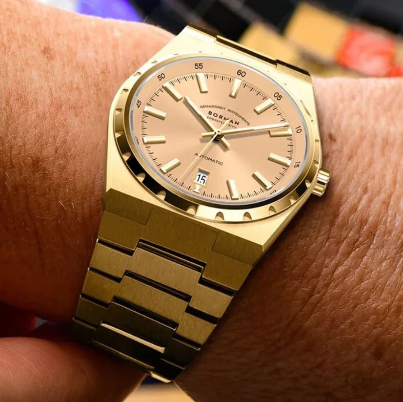 BORMAN Orologio automatico da uomo 40mm Orologio da polso meccanico di lusso Impermeabile Specchio in zaffiro Luminoso Miyota 9015