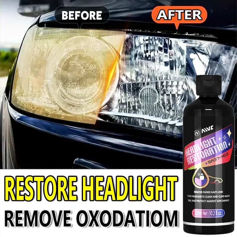 Kit di Restauro Fari Auto, Detergente e Lucidante per Fari, Rimuove Ossidazione Gialla e Graffi, Riparazione Fari per Auto