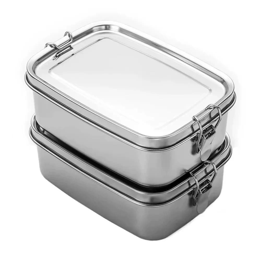 Contenitore per il pranzo in acciaio inossidabile per bambini e adulti, portatile e a tenuta stagna, adatto per viaggi e preparazione dei pasti, lavabile in lavastoviglie.