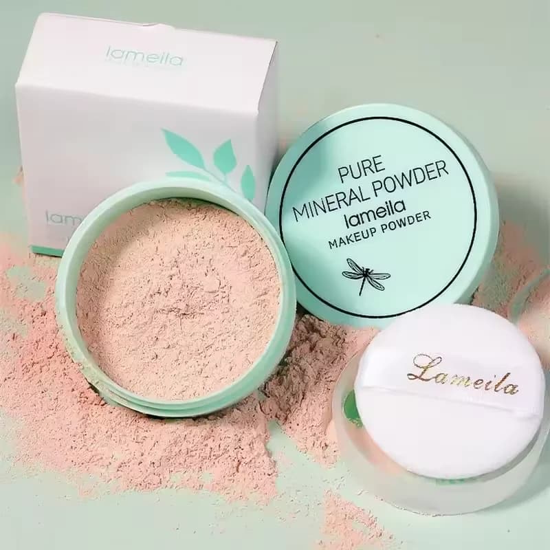 Cipria in polvere per il viso Cipria fissante traslucida opaca Cosmetici Polvere per trucco professionale duraturo vellutata con controllo dell'olio impermeabile