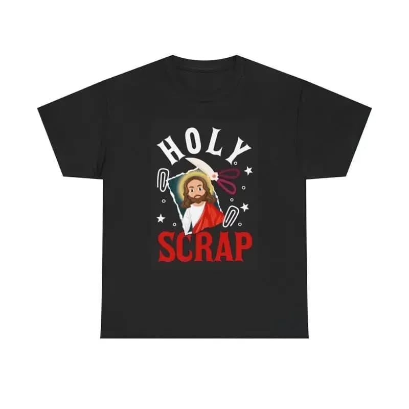 Holy Scrap Booking T Shirt Funny Jokes Jesus God Heavy
