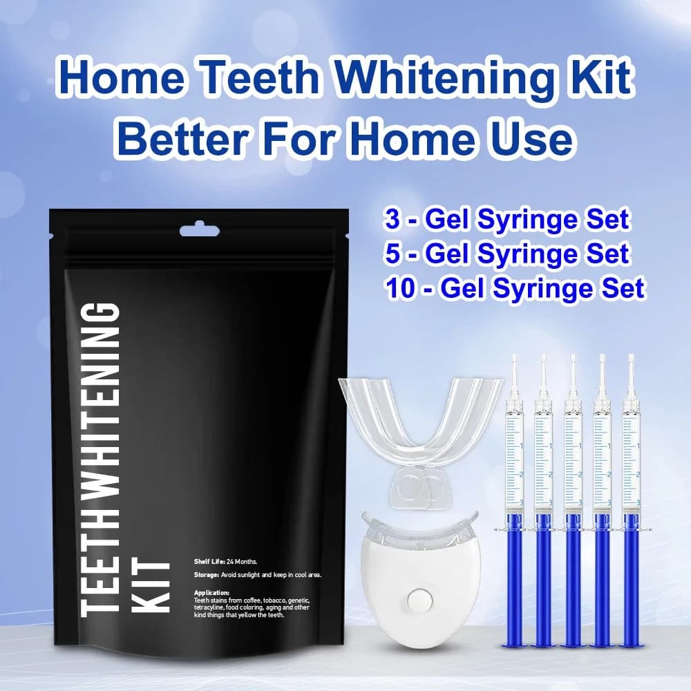 Home Teeth Whitening Kit Whitening Lamp for Tooth Whitening Gel 44% Peroxide Dental Whitening System Oral Hygiene Gel Tooth Whitening