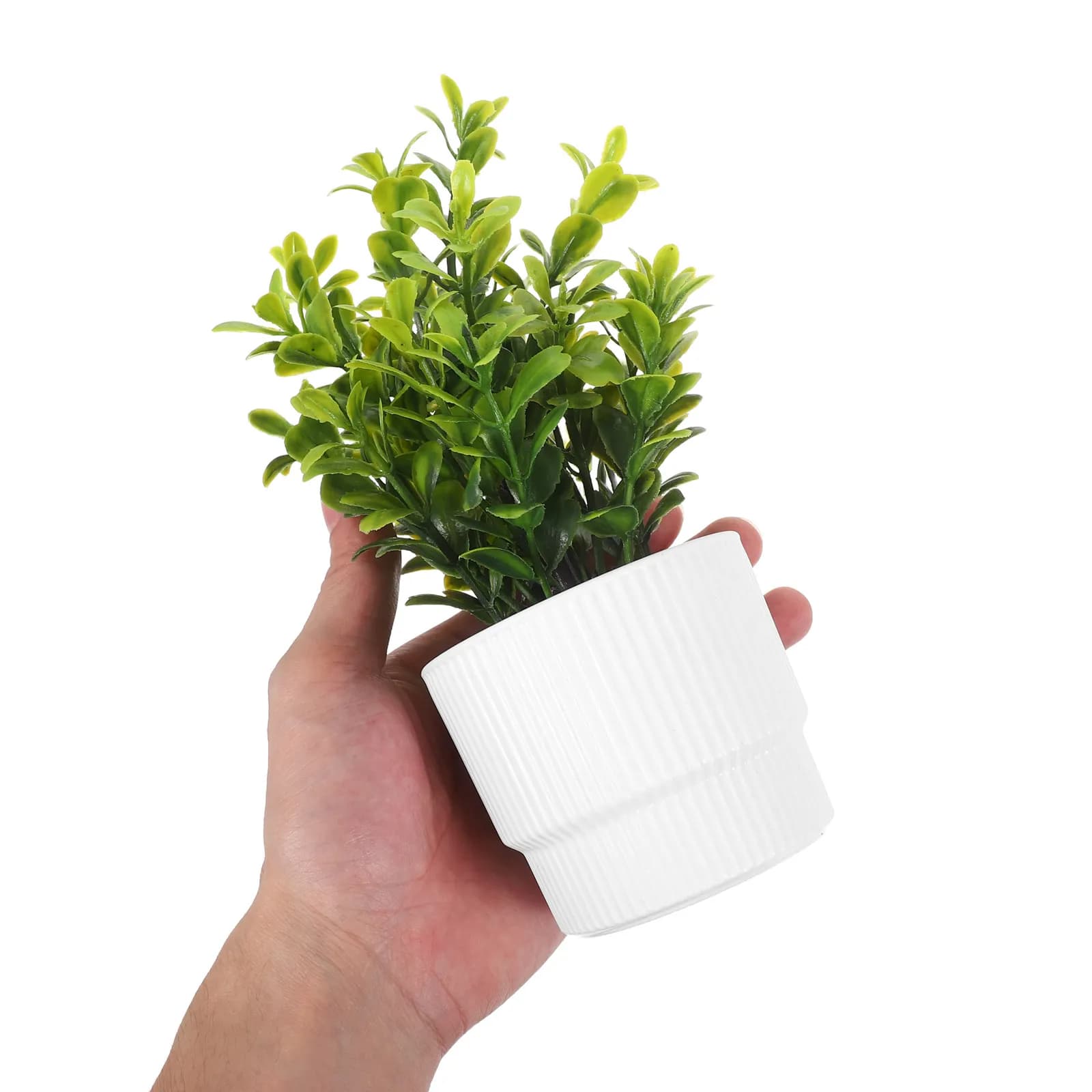 3Pcs Artificial Bonsai Faux Eucalyptus Potted Plants Realistic Indoor Greenery Office Desk Bathroom Shelf Decoration Home