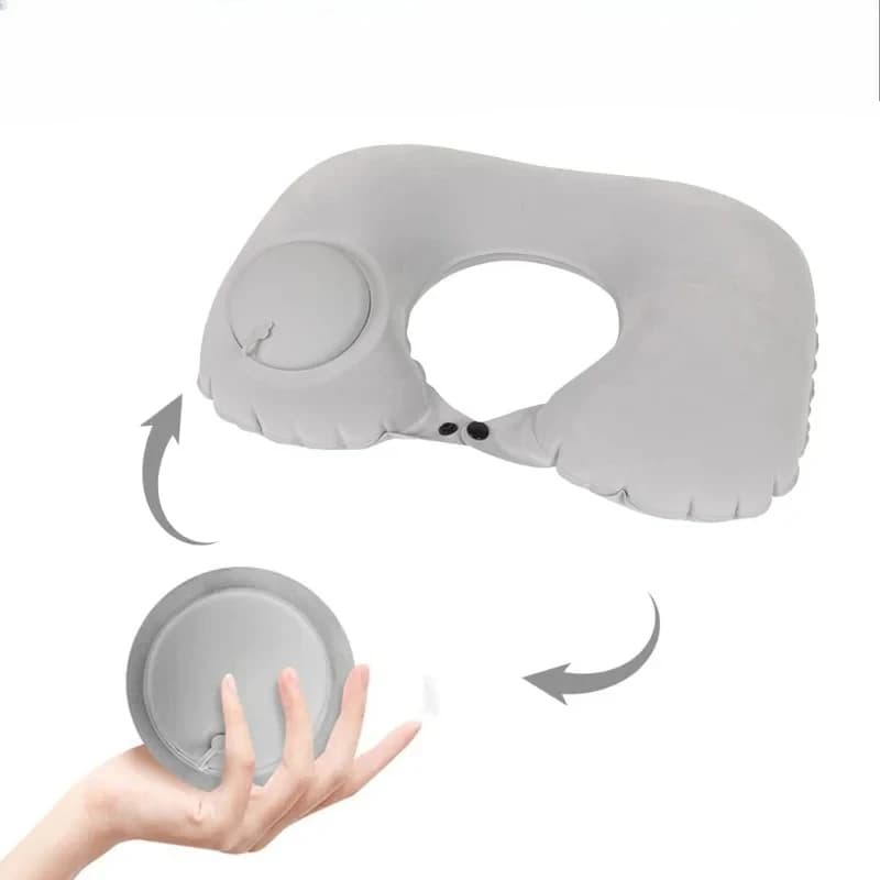 Cuscini da Viaggio per Aerei, Cuscino Gonfiabile Ultraleggero Portatile a Forma di U, Cuscino Cervicale Autogonfiabile