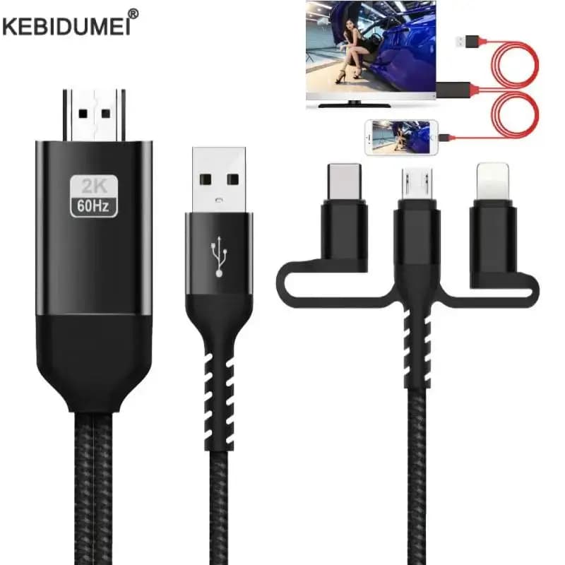 Display via cavo HDMI per iPhone per Samsung Huawei Schermo del telefono Connettiti al convertitore adattatore audio video per proiettore TV HD HDMI