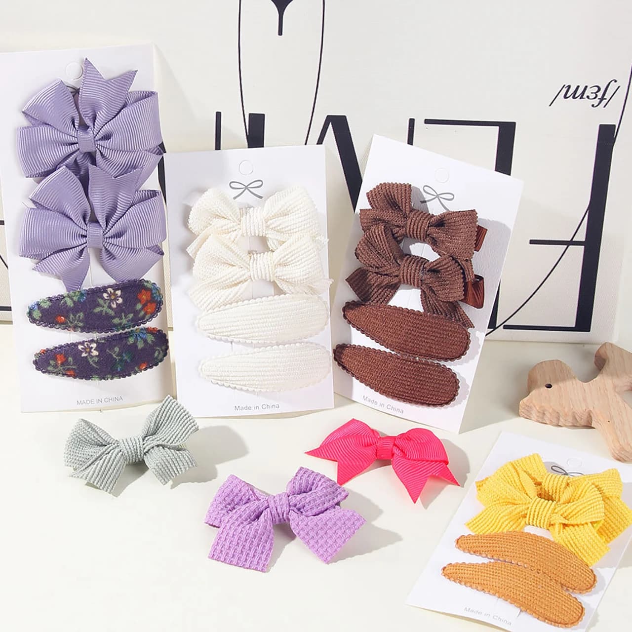 4Pcs/Set Sweet Cute Baby Hairpins Solid Color Bowknot Duck Tongue Hair Clips Girls Toddler Headwear Princess Hair Accessories