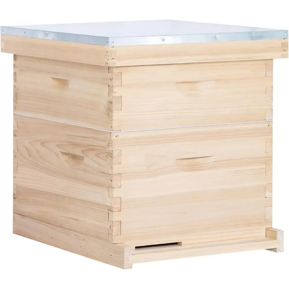 10 e stroth Hive Starter Kit or Beginners with hives and Waxed foundation (1 Deep Box & 1 Medium Box)