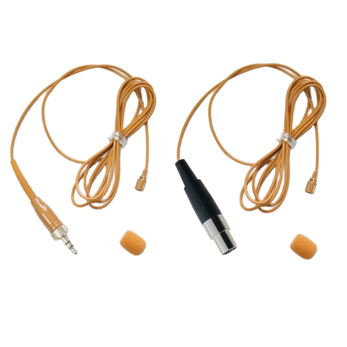 Colore marrone chiaro TL50 Tie Clip Microfono lavalier per Shure 4Pin Sennheiser Blocco da 3,5 mm AKG Samson Gemini 3Pin Trasmissione cintura wireless