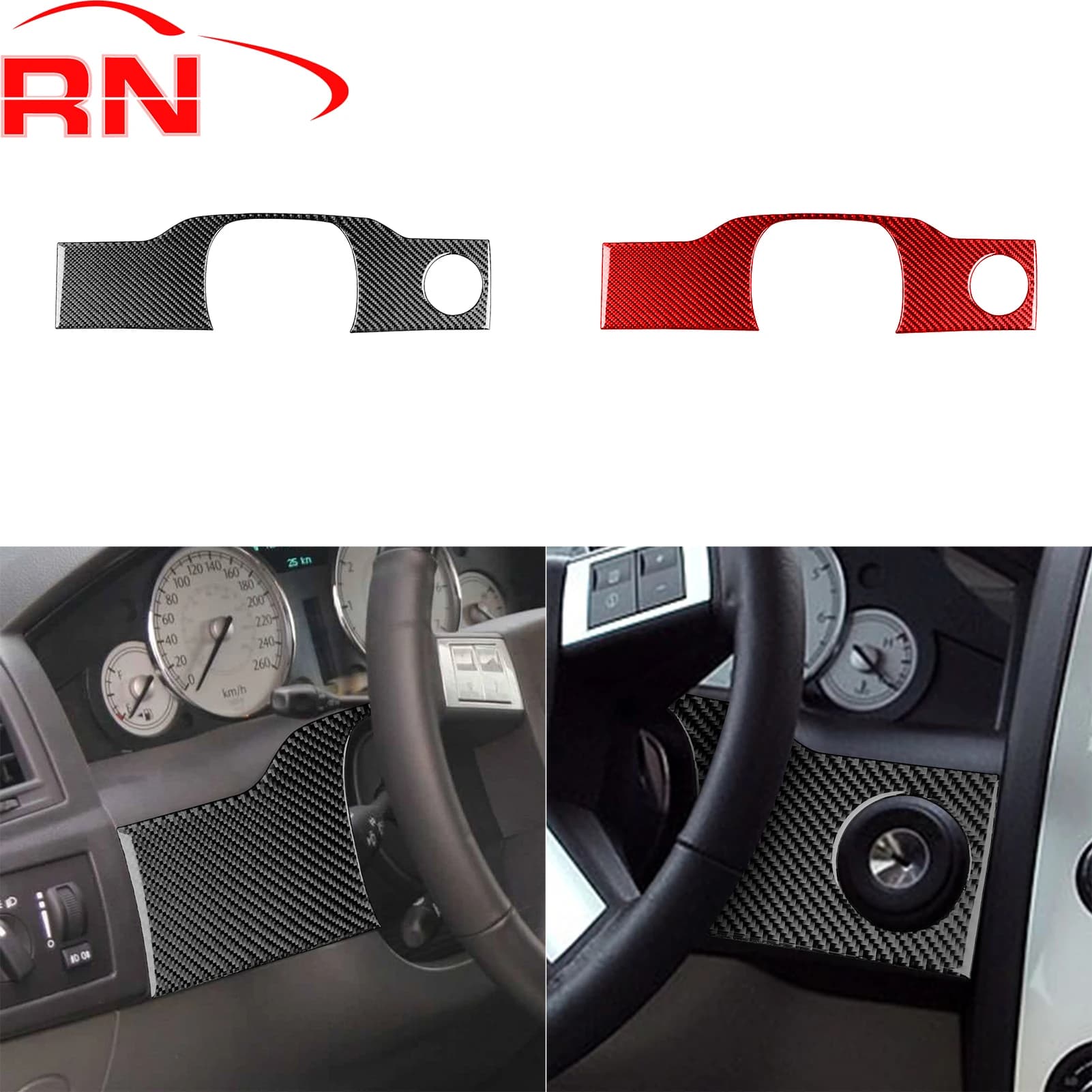 For Chrysler 300 300C 2005-07 Carbon Fiber Instrument Tachymeter Bottom Panel Covering Accessories For Interior Car Sticker Decorative