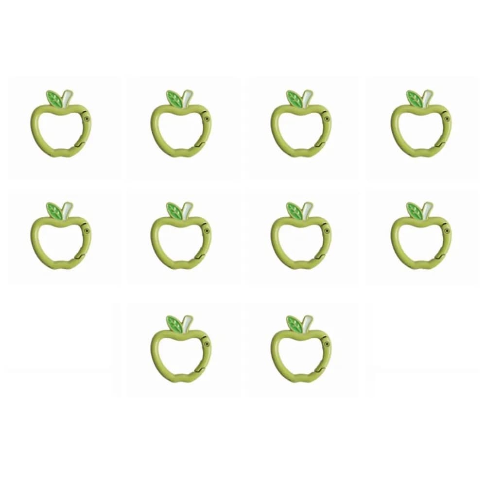 10 pz. Portachiavi creativi in lega a forma di mini frutta, verdi, squisiti, accessori per portachiavi, ornamenti rossi, ciondoli fatti a mano per zaino