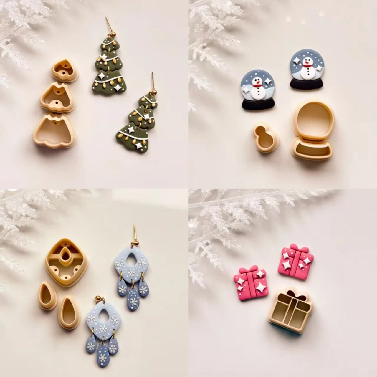 Christmas Tree Polymer Clay Cutters | Christmas Clay Cutter | Winter Clay Cutter | Polymer Clay Cutter for Earring Making | Ho