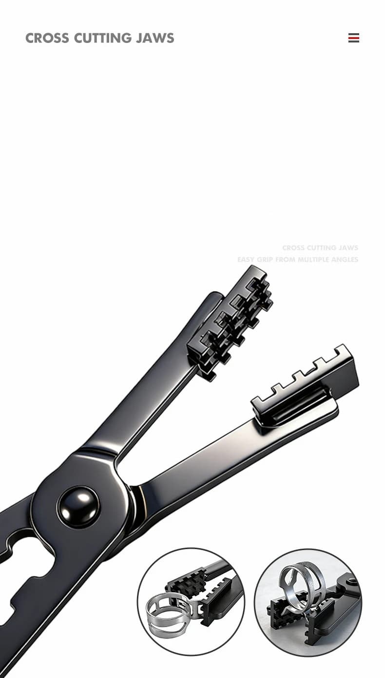 Bolt clamps, Long pliers set for metal wire string clamps, Automotive tools for fuel pipes, oil, water, radiator, heater and water pipes