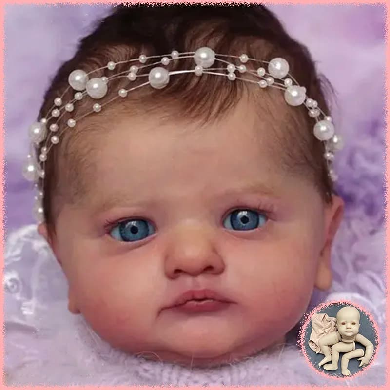 18inch Mila Limited Edition Reborn Doll Kit Soft Lifelike Unpainted Unfinished Doll Parts With Cloth Body Random Color Eye