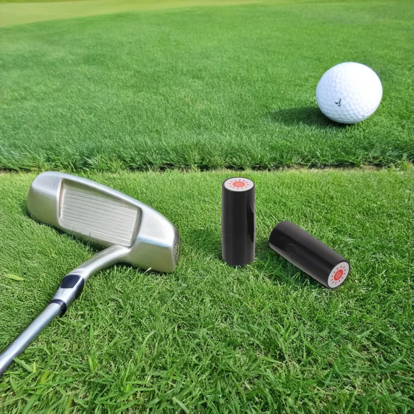 2 Pezzi Timbro per Palline da Golf Riutilizzabile in Plastica Fotosensibile ad Asciugatura Rapida Impermeabile per Accessori da Golf e Gadget per Feste