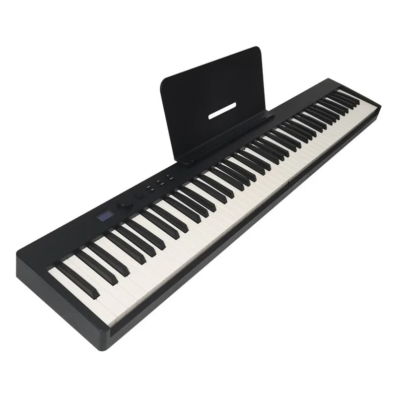 Modello di pianoforte digitale elettronico professionale Midi Grand Organo in plastica con supporto a U con cuffie per bambini