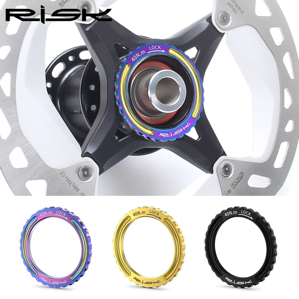 RISCHIO Lega di titanio Blocco centrale Disco Pressacavo Anello di bloccaggio Dado Coperchio di bloccaggio Adattato a Campagnolo Flower Drum CP Wheelset WTO Parti della bici