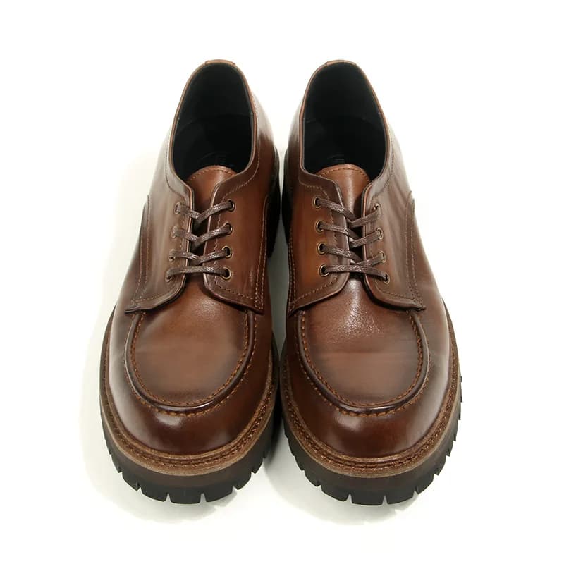 High Quality Thick Sole Genuine Leather Work Shoe Lace-up Design Real Leather Vintage Man Footwears Boy Cool Casual Shoes A273