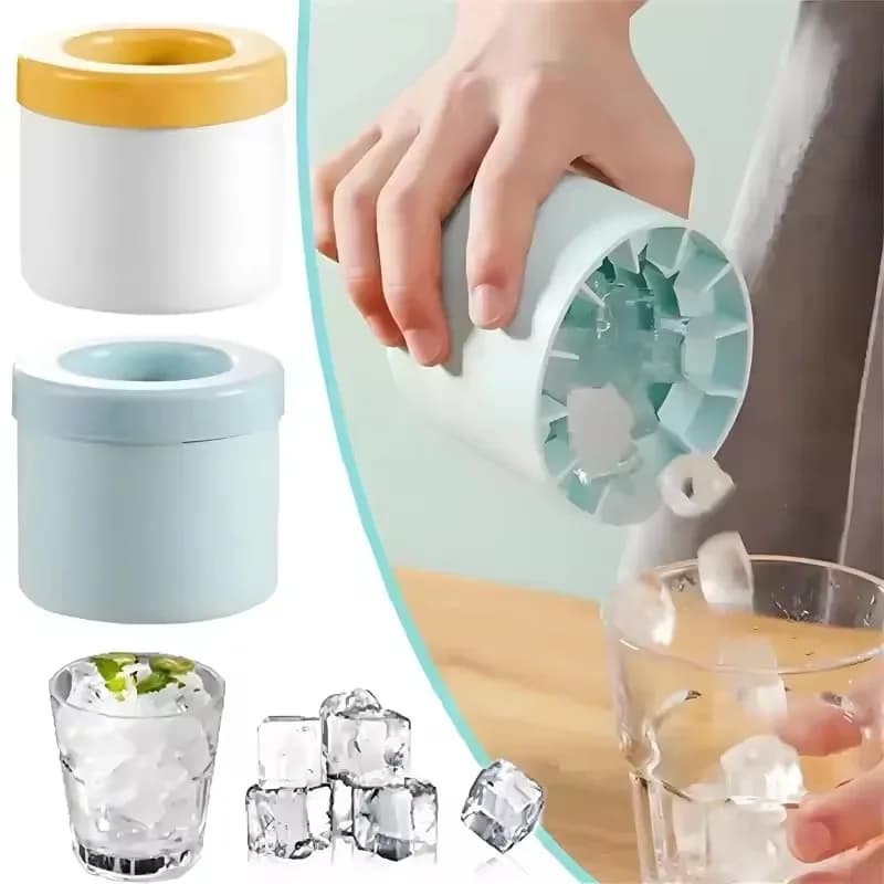 Silicone Ice Cube Mold Round Ice Bucket Summer Homemade Diy Refrigerator Freeze Ice Maker Kneading Ice Cube Mold Barware Tools