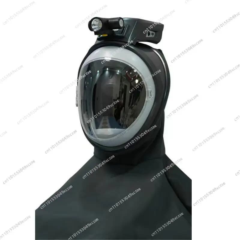 Maschera antipolvere con lampada e alimentazione elettrica dell'aria, per lavori all'aperto, mietitura, molatura, polvere industriale, livello N95, antipolvere e traspirante